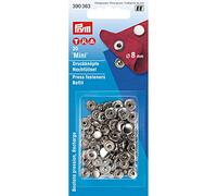 Prym 390363-1 Botones, Metal, Plata, 8 mm de diámetro