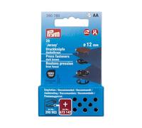 Prym 390780 Botones a presión Jersey 12 mm Marrón Oscuro Compatible con Vario Creative Tool