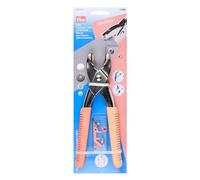 Prym 390918 Vario - Alicates de albaricoque para botones, ojales, remaches y botones de mezclilla, incluye herramienta de perforación, mango ergonómico, accesorios de costura versátiles