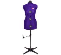 PRYM 611757 Maniquí de modista L Prymadonna 8 Piezas, Pflaumenblau (4-Bein Standfuß), Gr. L (48-54) - verstellbar
