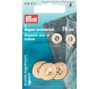 Prym 416471 - Botones de costura magnéticos (19 mm), color dorado