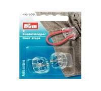 Prym 416658 Kordelstopper KST 2-Loch Transparent Cord Stopper, 2 x 1 x 1 cm