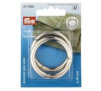 Prym 417890 Taschenringe 35 Mm Silberfarbig Bag Rings, Lana, Silver, One Size, Talla única