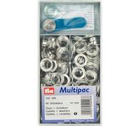 Prym 542426-1 Ojales y Arandelas, Acero Inoxidable, Plata, 14 mm, 80