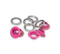 Prym 542542 Ösen Scheiben, Rot/silberfarbig, vearbeitbar mit Dem Vario Creative Tool Ojetes con Arandelas, Pink, Ø 11 mm, 20