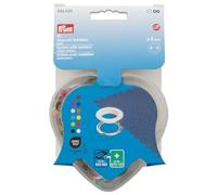 Prym 542620 Ojales con arandelas coloridas en caja de corazón, 8 mm, compatible con Vario Creative Tool