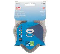 Prym 542621 Ojales con arandelas coloridas en caja de corazón, 11 mm, compatible con Vario Creative Tool