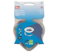 Prym 542622 Ojales con arandelas coloridas en caja de corazón, 14 mm, compatible con Vario Creative Tool