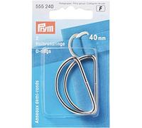 Prym 555240 - Anillos semicirculares (40 mm), color plateado