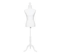 Prym 610093 - Busto Decorativo con Base de Madera, Altura Regulable 135 - 170 cm, Torso de poliestireno para Pinzas, maniquí de escaparate para Mostrar y Decorar