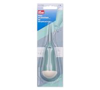 Prym 610965 Pfriem - Punzón para perforar y perforar agujeros en tela, cuero y papel, herramienta manual ergonómica con tapa protectora, color salvia