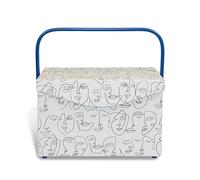 Prym 612077 - Cesta de costura (algodón, 320 x 170 x 185 mm), color crema