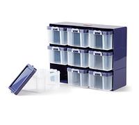 Prym 612399 Caja organizadora con 9 separadores Organizer Box, Purple, Transparent, talla única