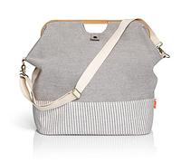Prym 612561 Store & Travel Bag Canvas & Bamboo M Grey Bolsa de Viaje Lona y bambú, Gris, 45 x 30 x 50 cm