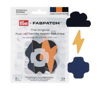 Prym 921014 FabPatch Stretch Design Rub-on Patch Flash, Cloud (Pack of 3) - Self-Adhesive Bi-Elastic Design Repair Patches for Sportswear, Leggings, Jackets & Trainers - No Sewing & Ironing
