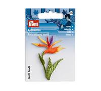 Prym 926692 - Aplicación de flores, color naranja y verde