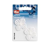 Prym 926701 Aplique flores festivas blanco pequeño