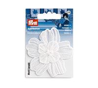 Prym 926702 aplique flor festivo blanco brillante