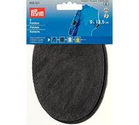 Prym 929331 - Parches termoadhesivos (ante, 9 x 13,5 cm), color gris