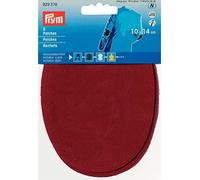 Prym 929378-Parche termoadhesivo (imitación de Ante, 10 x 14 cm), Color Rojo, Terciopelo, 14 x 10 cm, Rot, 2 Stück, 2