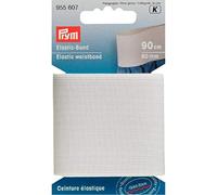 Prym 955607 Elastic-Bund weiß Waistband, White, 60 mm, Blanco, 90 CM