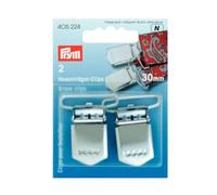 Prym Abrazaderas de Acero Plata Col Brace Clips, Aleación, Silver, 30 mm, silberfarbig, 2 Stück