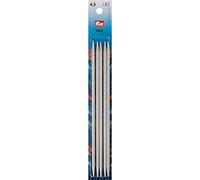 Prym Strumpfstricknadeln ALU 20 cm 4,50 mm Gris Agujas De Tejer, Metal, 4,5 mm