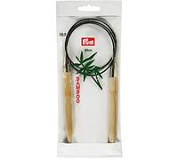 Prym - Agujas Circulares para Tejer (80 cm x 10 mm, Madera de bambú)