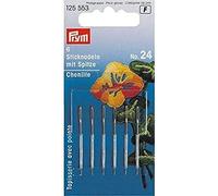 Prym Agujas De Bordar, Metal, Dorado/Plata, No.37, 37 x 0,80 mm, 6 Stück, 6