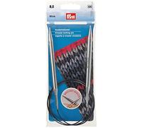 Prym Agujas de Tejer Circulares de latón de 81 cm, 8 mm, Plateado