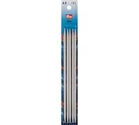 Prym Agujas De Tejer De Doble Punta, 20 cm Largo x 4,50 mm Grosor, Gris