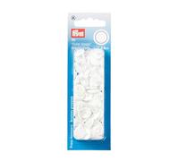 Prym Apretar Botones, Plastic, Blanco, Tamaño 12.4 mm, 30