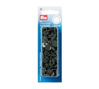 Prym Apretar Botones, Plastic, Gris Oscuro, Tamaño 12.4 mm, 30