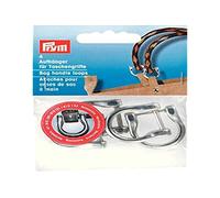 Prym Bag Handle Loops, Silver, 18 mm, silberfarbig, 4 Stück
