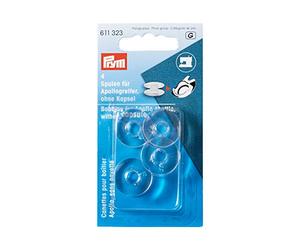 Prym Bobbins, Transparent, ø 20 mm Altura 10,5 mm, 4 Piezas