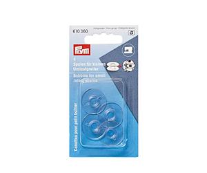 Prym Bobbins, Transparent, Ø 21,2 mm Höhe 9,2 mm, 4 Stück