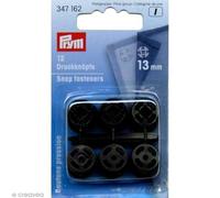 Prym Botón A Presión, Plastic, Negro, 13 mm, 12 piezas, 347.162