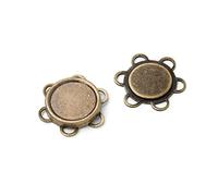 Prym Botón magnético para Coser, Metal, Latón Envejecido, 9.3000000000000007 x 5.7 x 0.7 cm