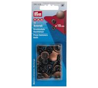 Prym Botón, Metal, Dorado, 15 mm, altkupfer, 10 Stück