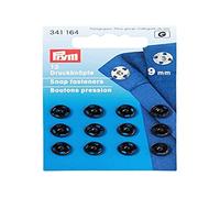 Prym Botones A Presión, Metal, Negro, 9 mm, 12