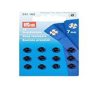 Prym Botones, Metal, Negro, 7 mm, 12