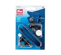 Prym - Botones para vaqueros, 17 mm, altsilber, 8 Stück