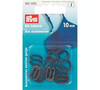 Prym Bra Accessories, Black, 10mm, KST, schwarz, 10 Stück'