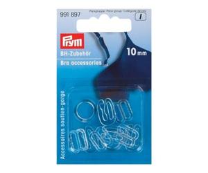 Prym Bra Accessories, Transparent, 10mm, KST, 10 Stück