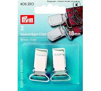 Prym Brace Clips, Aleación de Acero, Silver, 18 mm, silberfarbig, 2 Stück