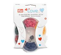 Prym Camiseta Druckknöpfe Love, 8 mm, en 6 Farben Quebrar, Plastic, Multicolor, Talla única