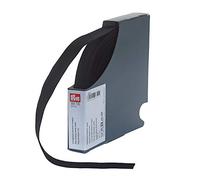 Prym Cinta al bies elástica, Color Negro, 100% algodón, 20 mm Falzung: 40/20 mm | 25 m
