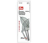 Prym Conector de Cuerda para Agujas Naturales 35/50 mm Tejer Circular, Latón, Multicolor