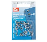 Prym Corchetes no.2 latón Color Plata, Plateado, 12