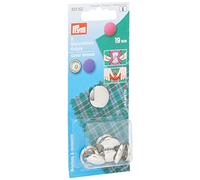 Prym Cover Buttons, Metal, Silver, 19 mm